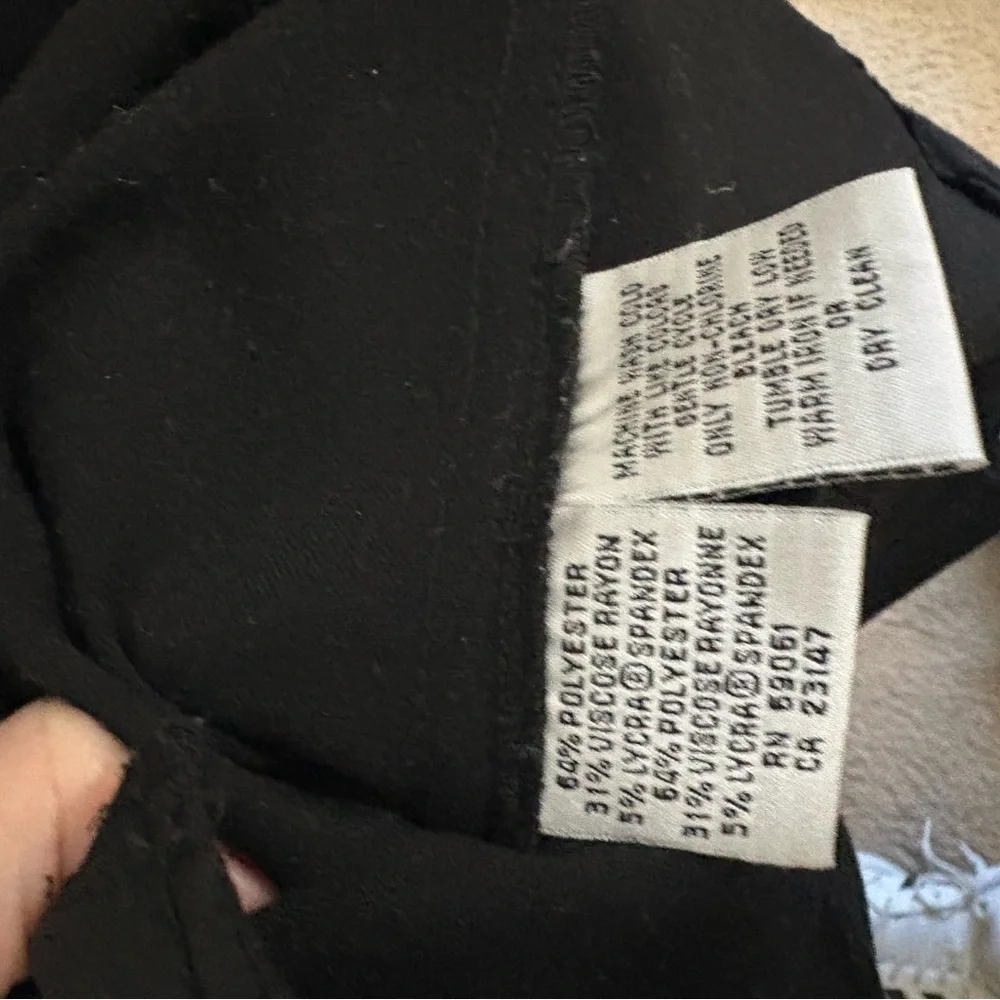 Talbots short blazer jacket womens 8 black zip front collared